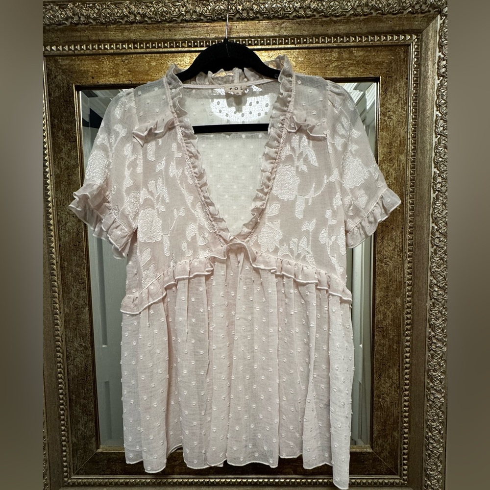 POL sheer babydoll top